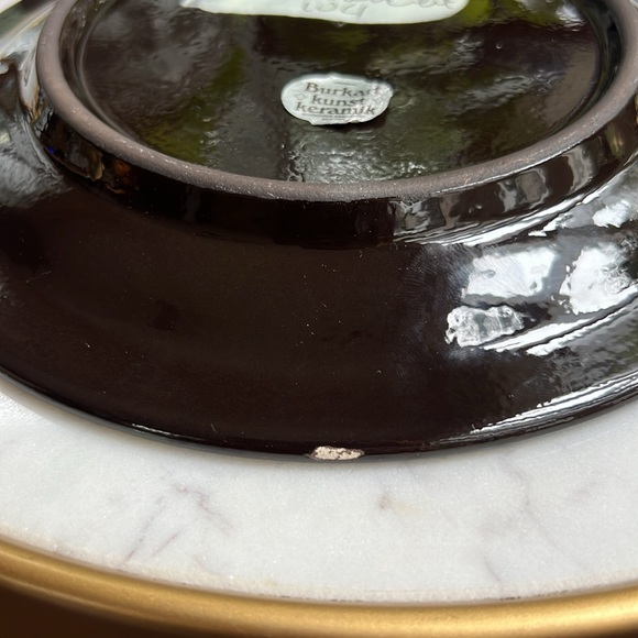 Swiss Pottery Vintage Burkart Handarbeit Wall Plate for Swiss Day Gift - Picture 4 of 5